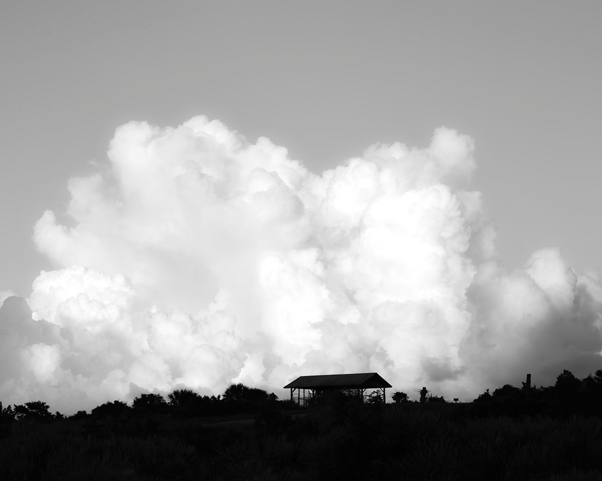 Black And White Landscape With Clouds Print