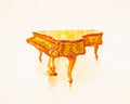 Ornate Golden Grand Piano Print